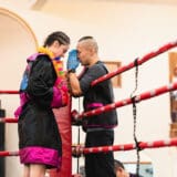 Fehn Foss and Charles Chen Entering Muay Thai Ring