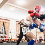 Fehn Foss Knees Opponent During Muay Thai Fight in Toronto