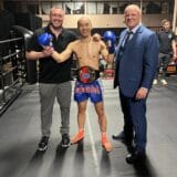 Charles Chen Muay Thai WMC Champion with Kru Alin